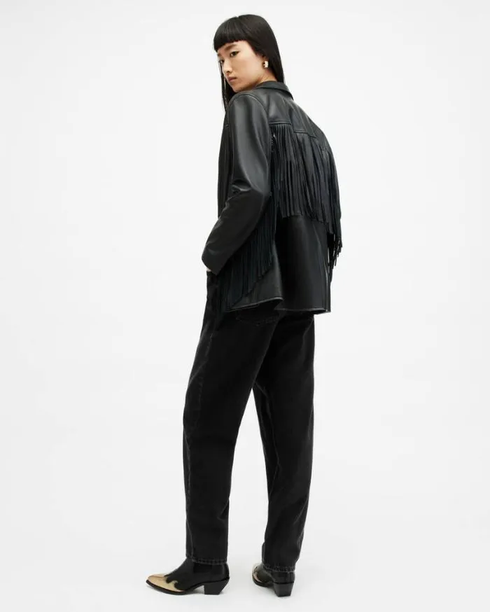 Hailey Full Length Denim Jeans Black Women AllSaints Jeans