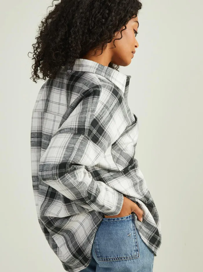 Haisley Plaid Flannel Blackcream Women Altar039d State Blouses