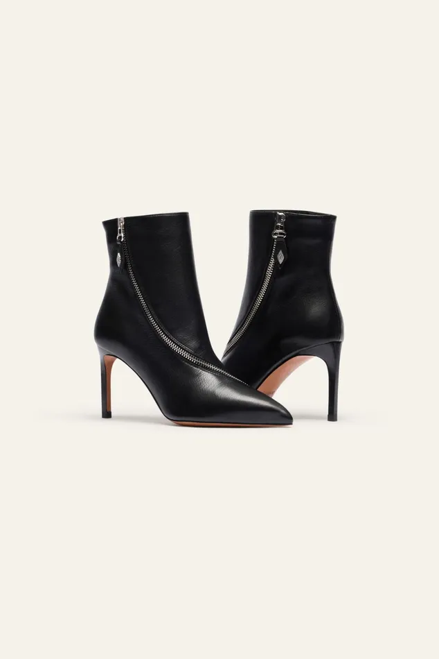 HighHeeled Ankle Boots Ciper Black Women Baandsh Shoes