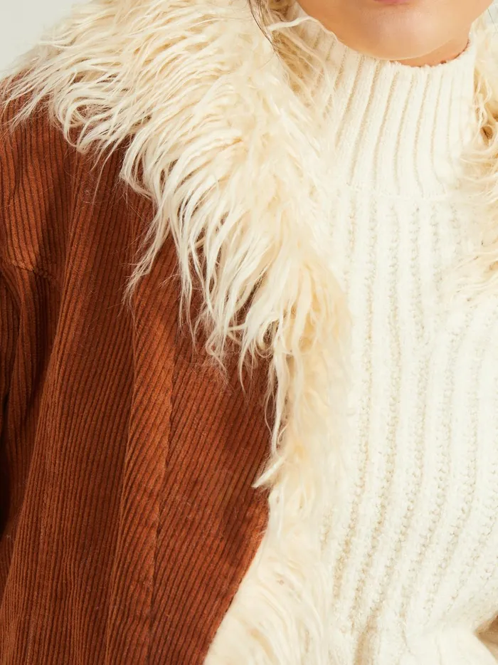 Holland Corduroy Fur Jacket Camel Women Altar039d State Jackets
