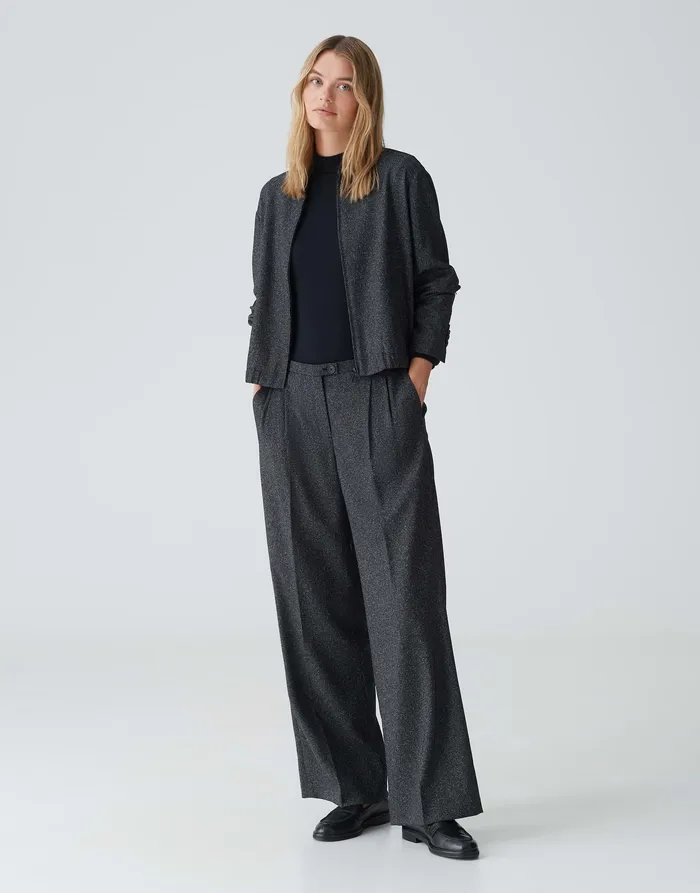 Hosen Damen OPUS Wide Leg Pants MUKINA mit Bundfalten