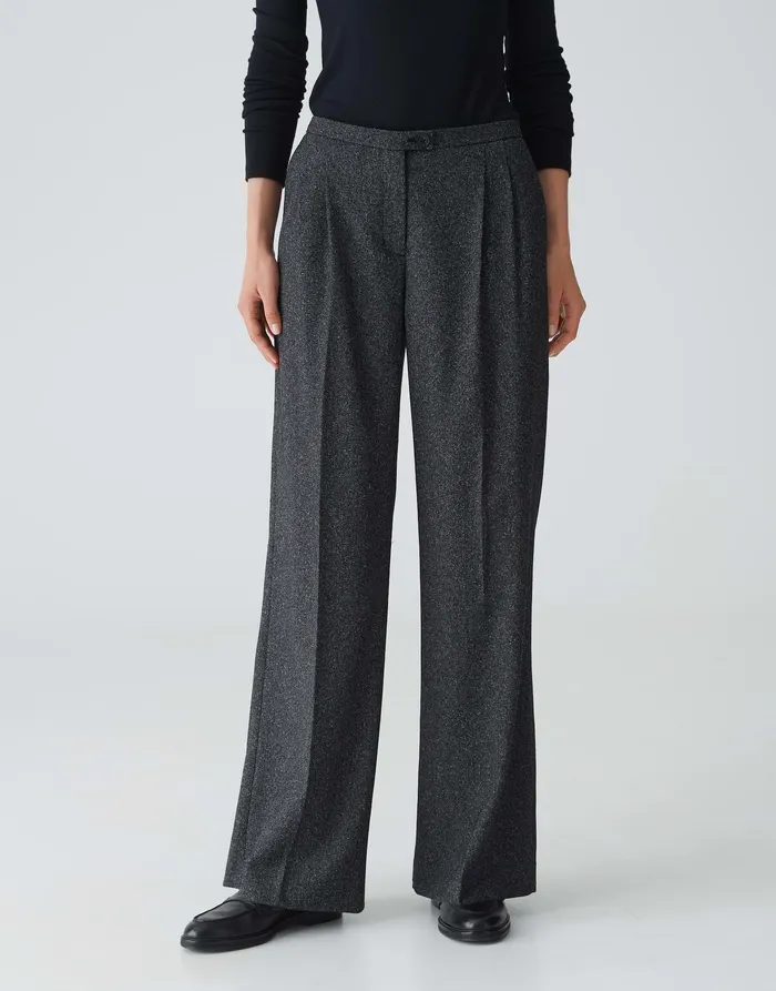 Hosen Damen OPUS Wide Leg Pants MUKINA mit Bundfalten Hosen Damen OPUS Wide Leg Pants MUKINA mit Bundfalten