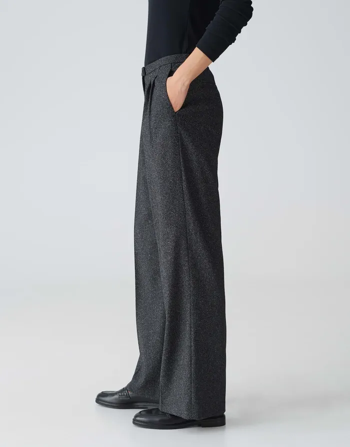 Hosen Damen OPUS Wide Leg Pants MUKINA mit Bundfalten Hosen Damen OPUS Wide Leg Pants MUKINA mit Bundfalten