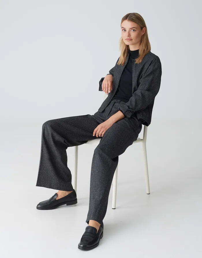 Hosen Damen OPUS Wide Leg Pants MUKINA mit Bundfalten Hosen Damen OPUS Wide Leg Pants MUKINA mit Bundfalten