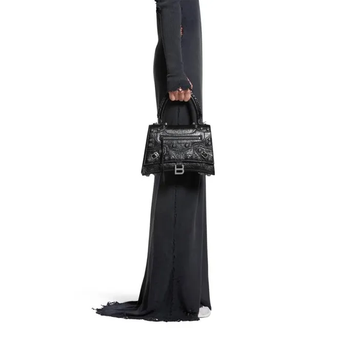 Hourglass X Le Cagole Medium Handbag In Black Women Balenciaga Handbags