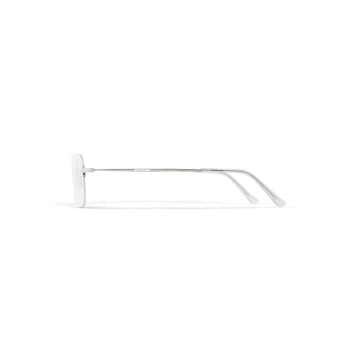 Invisible Rectangle Sunglasses In Silver WomenMen Balenciaga Sunglasses