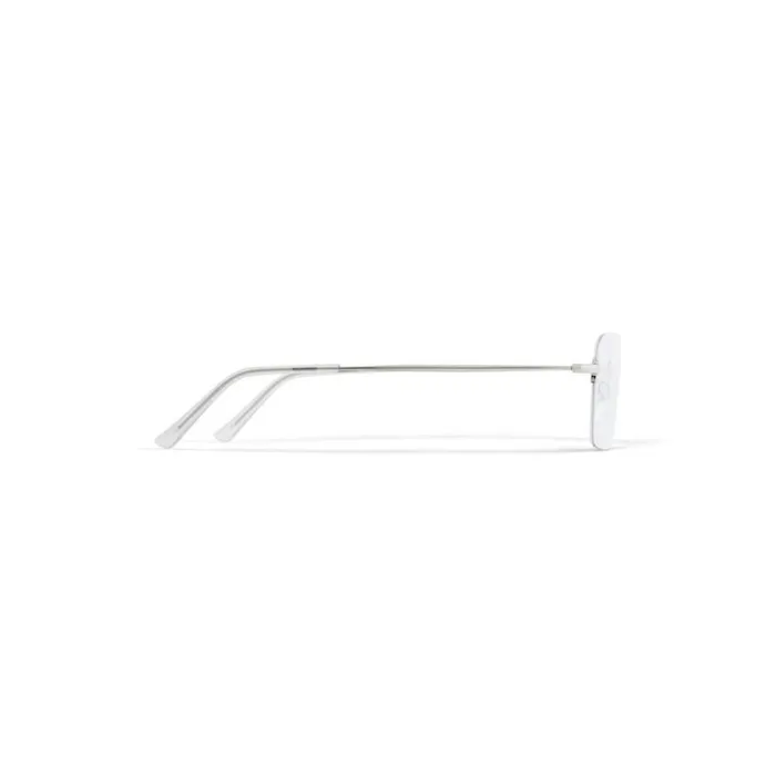 Invisible Rectangle Sunglasses In Silver WomenMen Balenciaga Sunglasses