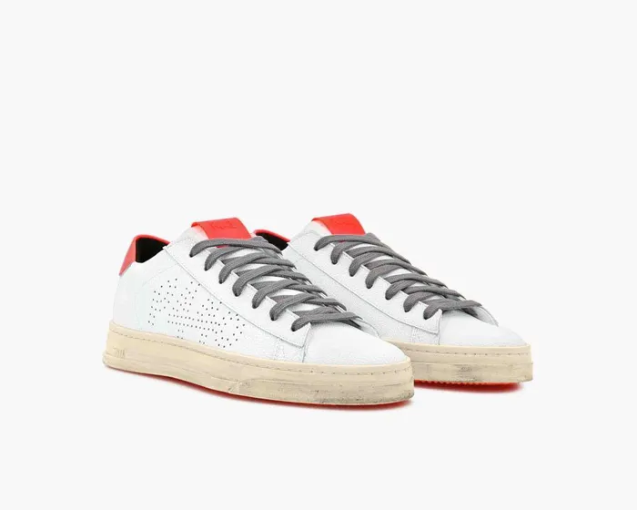Jack Recycled WhiteOrange Women P448 Low Tops Jack Recycled WhiteOrange Women P448 Low Tops