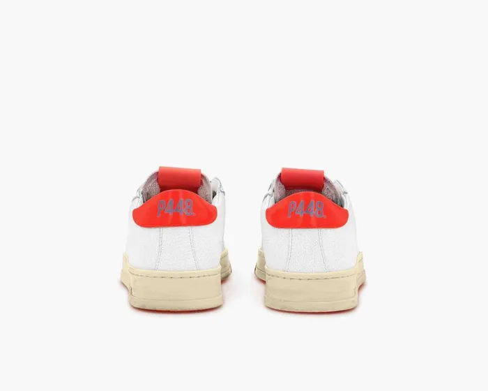 Jack Recycled WhiteOrange Women P448 Low Tops Jack Recycled WhiteOrange Women P448 Low Tops