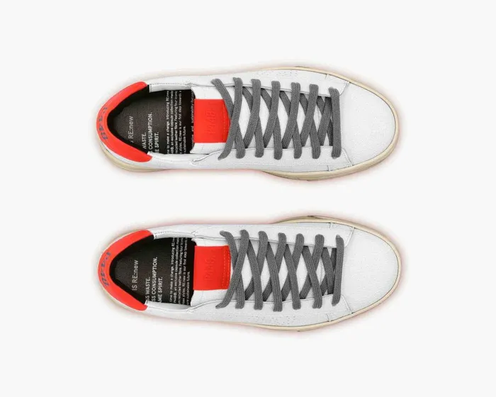 Jack Recycled WhiteOrange Women P448 Low Tops Jack Recycled WhiteOrange Women P448 Low Tops