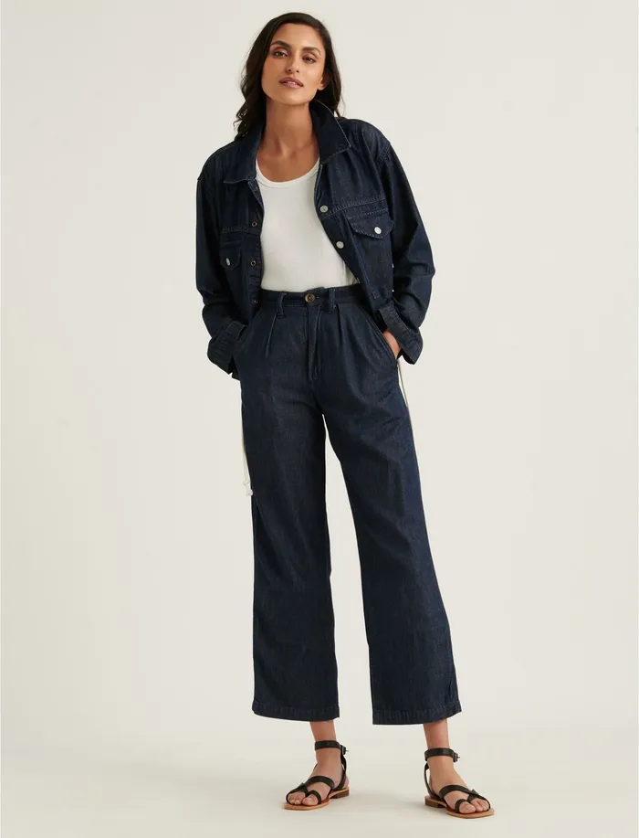 Jackets and Outerwear Lucky Brand Women Relaxed Denim Jacket Silk Mist