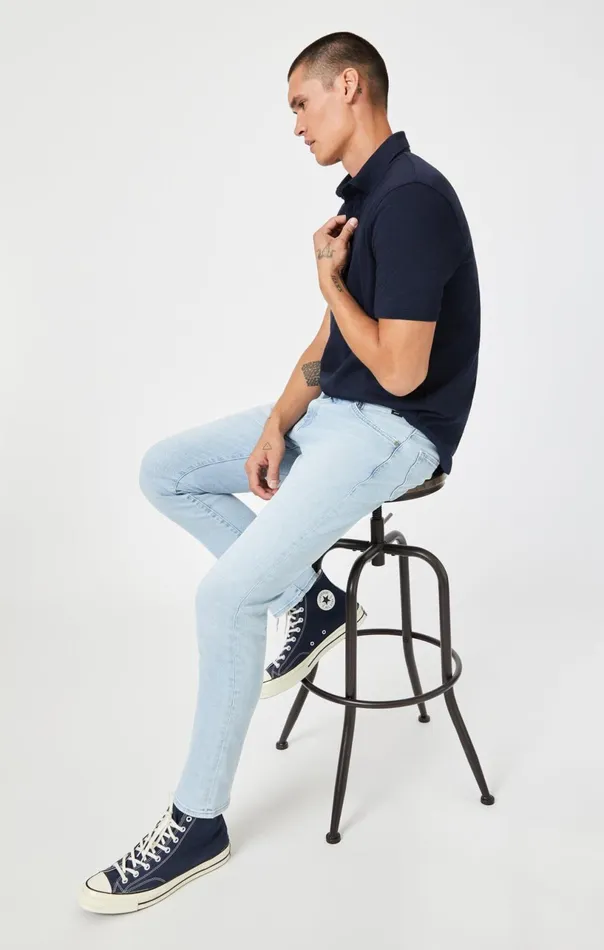 Jake Slim Leg In Bleached Tonal Organic Vintage Men Mavi Jeans Denim