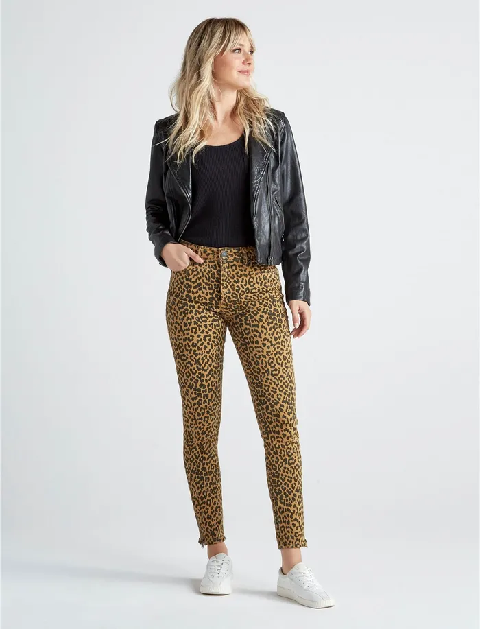 Jeans Bridgette Skinny Leopard Blk Dijon Lucky Brand Women