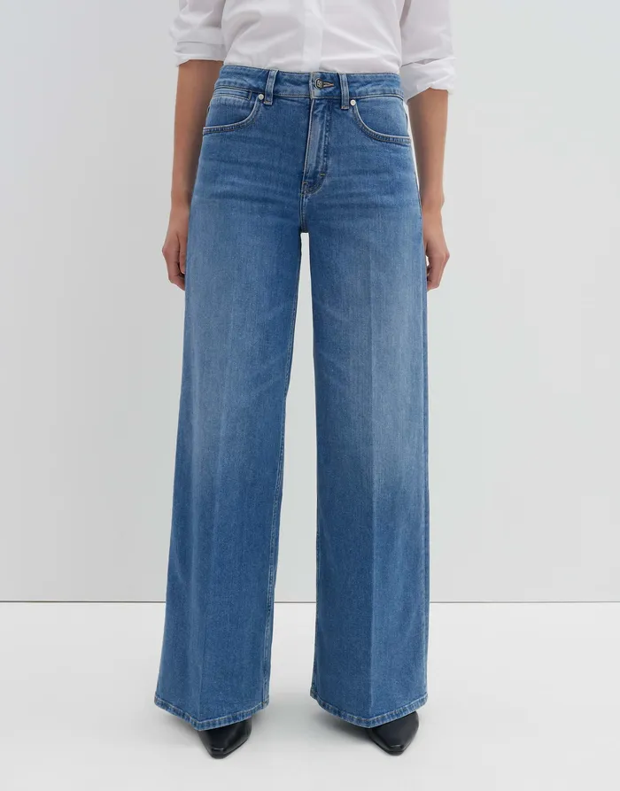 Jeans Extra Wide Leg Jeans CELLMA PALAZZO Mid Rise aus BCI Cotton Mix OPUS Damen Jeans Extra Wide Leg Jeans CELLMA PALAZZO Mid Rise aus BCI Cotton Mix OPUS Damen
