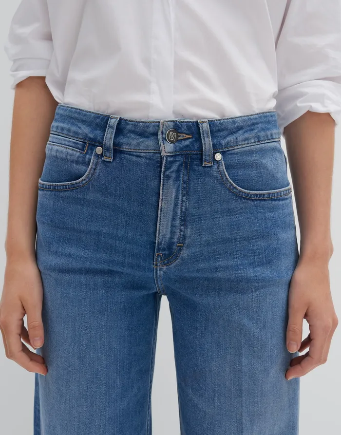 Jeans Extra Wide Leg Jeans CELLMA PALAZZO Mid Rise aus BCI Cotton Mix OPUS Damen Jeans Extra Wide Leg Jeans CELLMA PALAZZO Mid Rise aus BCI Cotton Mix OPUS Damen