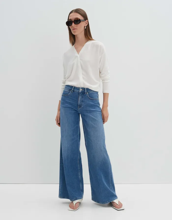 Jeans Extra Wide Leg Jeans CELLMA PALAZZO Mid Rise aus BCI Cotton Mix OPUS Damen Jeans Extra Wide Leg Jeans CELLMA PALAZZO Mid Rise aus BCI Cotton Mix OPUS Damen