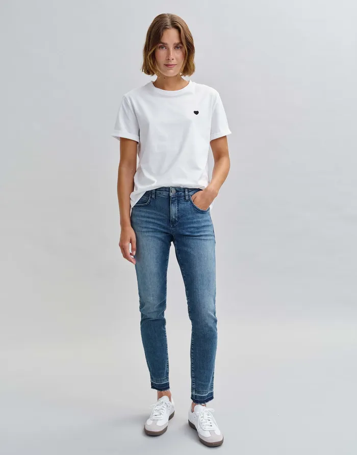 Jeans OPUS Damen Slim Jeans EVITA URBAN Mid Rise aus softem BCI Cotton Mix
