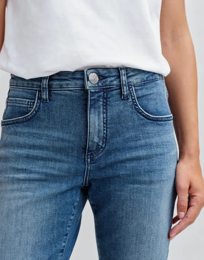 Jeans OPUS Damen Slim Jeans EVITA URBAN Mid Rise aus softem BCI Cotton Mix Jeans OPUS Damen Slim Jeans EVITA URBAN Mid Rise aus softem BCI Cotton Mix