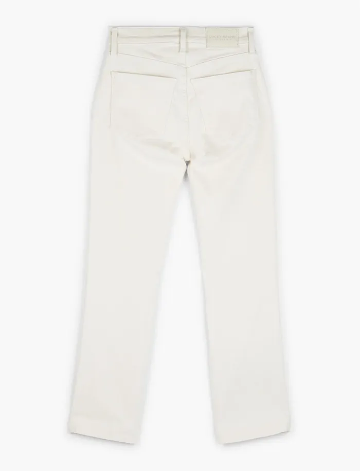 Jeans Women Lucky Brand High Rise Bridgette Crop Mini Boot Jean Ecru