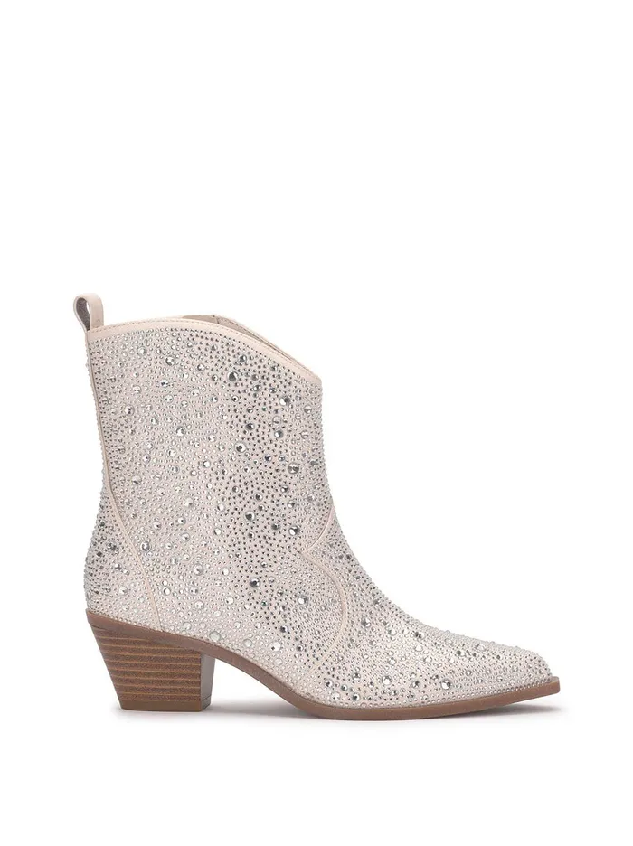 Jessica Simpson Boots and Booties Women Ostelle Western Bootie In Chalk