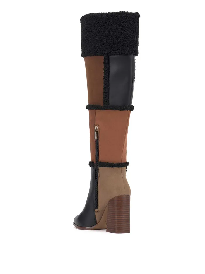 Jessica Simpson Boots and Booties Women Rustina Over The Knee Boot In Brown Patchwork