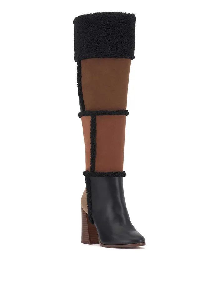 Jessica Simpson Boots and Booties Women Rustina Over The Knee Boot In Brown Patchwork