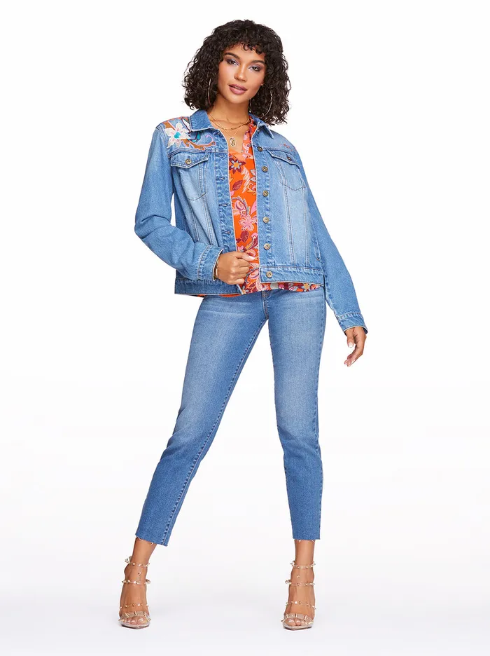 Jessica Simpson Denim Women Reagan Relaxed Jacket In Satisfaction Guaranteed