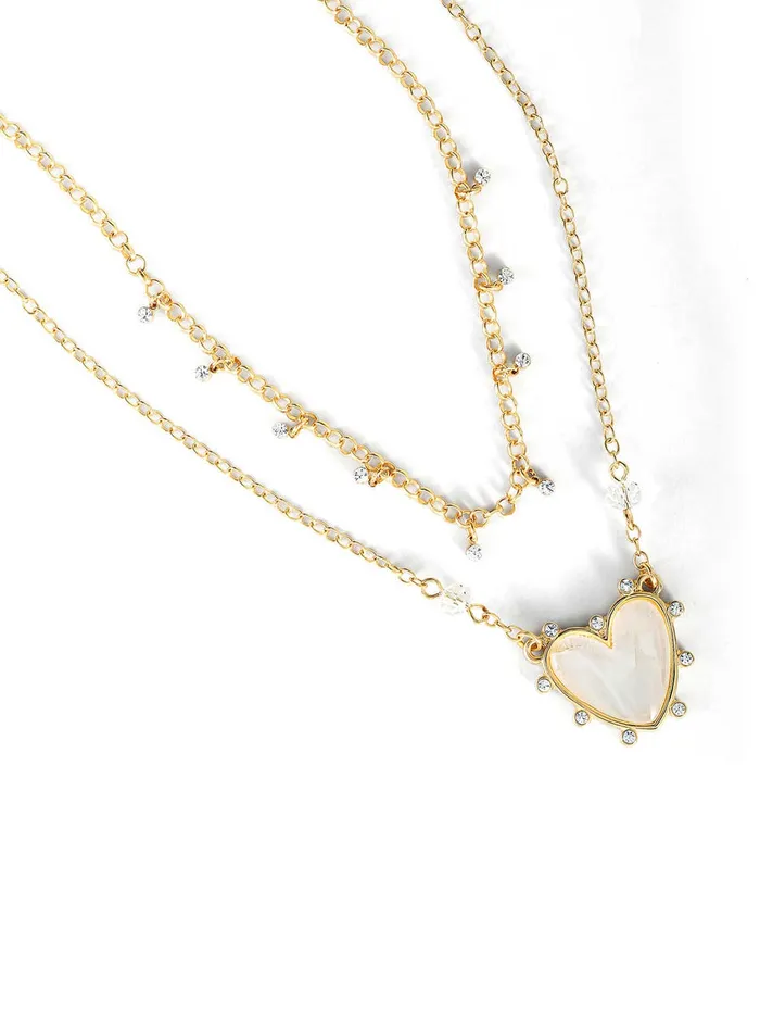 Jessica Simpson Necklaces Accessories Layered Heart Necklace