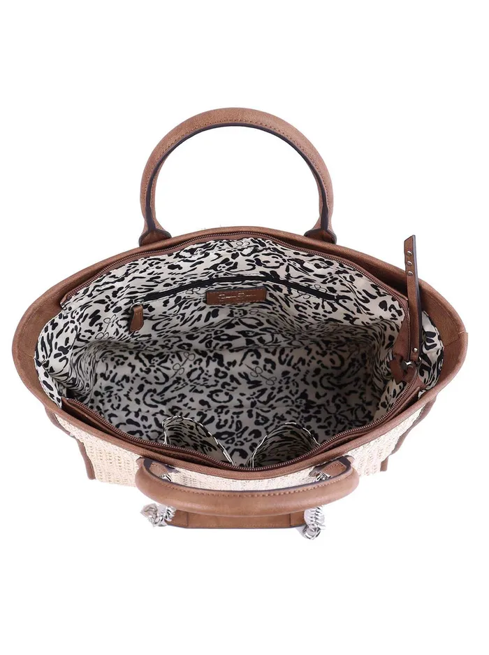 Jessica Simpson Satchel Accessories Dani Tote In Almond Brown Glitter