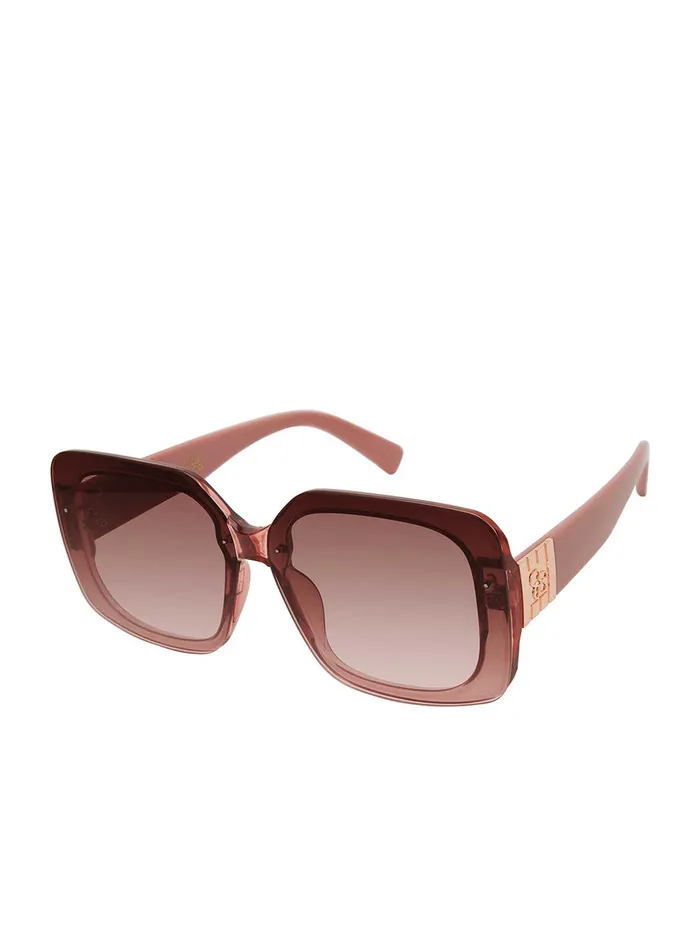 Jessica Simpson Sunglasses Accessories Flush Lens Square Sunglasses In Rose