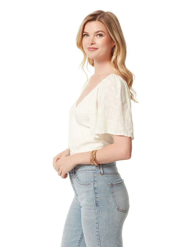 Jessica Simpson Tops Women Kerrigan Crop Top In Gardenia