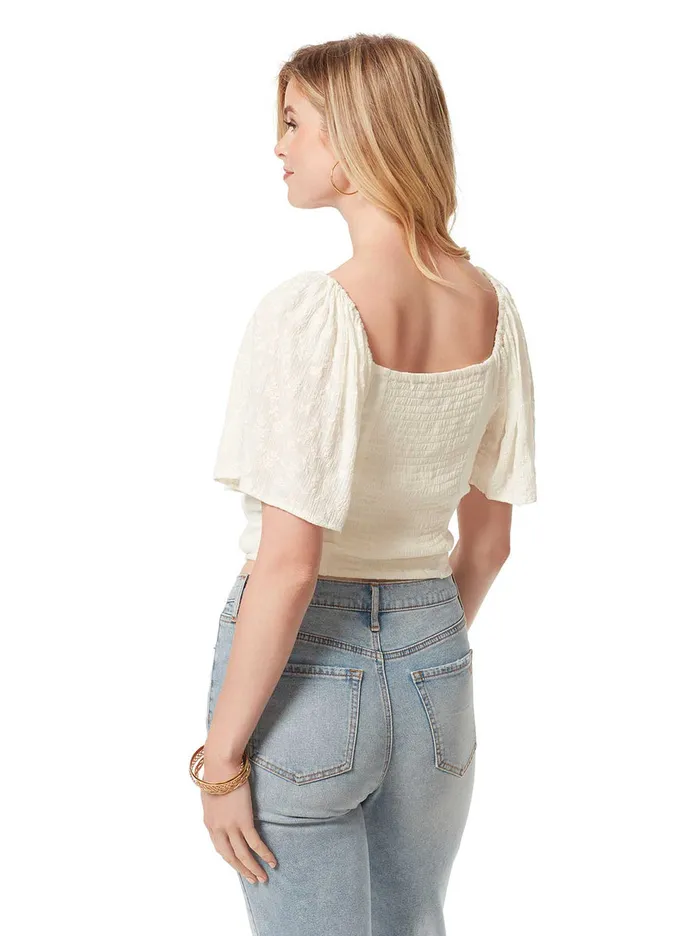 Jessica Simpson Tops Women Kerrigan Crop Top In Gardenia