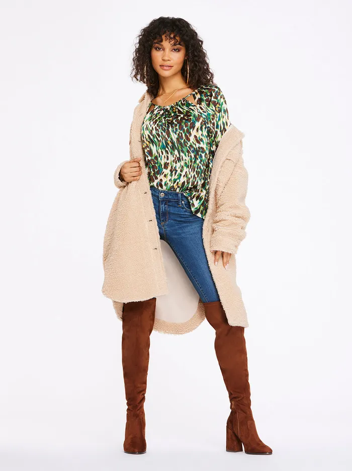 Jessica Simpson Tops Women Layla Top In Cheetah Ferns