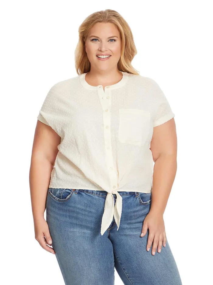 Jessica Simpson Tops Women Louelle Blouse In Parchment