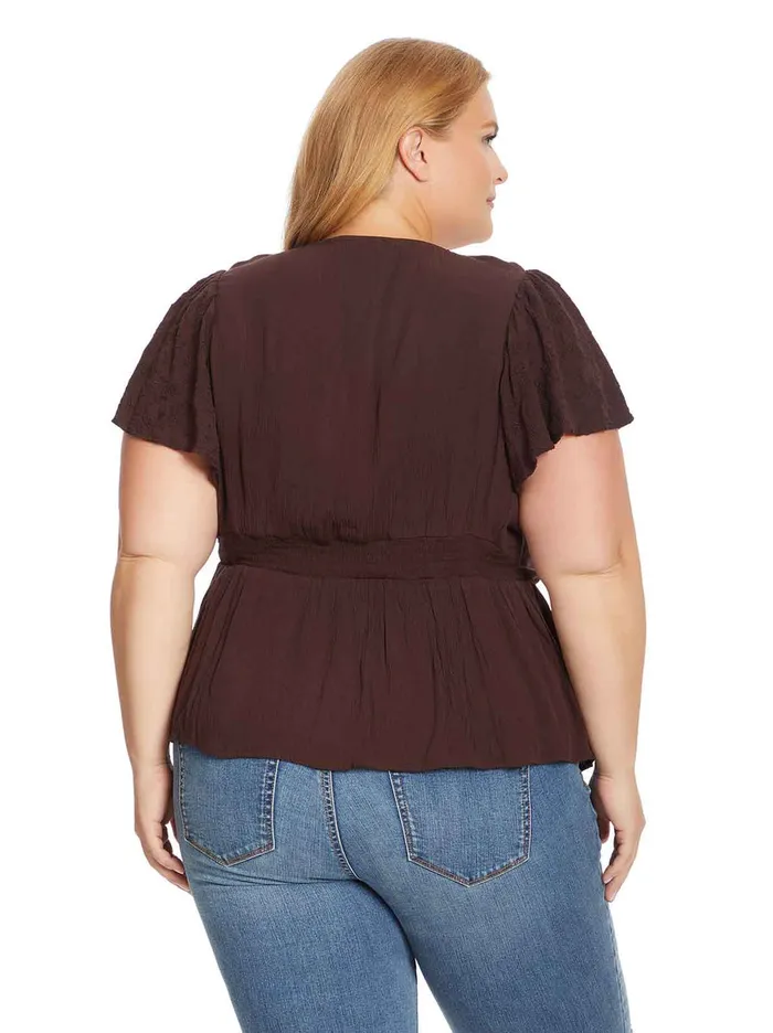 Jessica Simpson Tops Women Sariah Top In Coffee