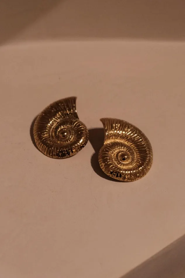 Jewellery Women Meshki Siren Shell Earrings 8211 Gold