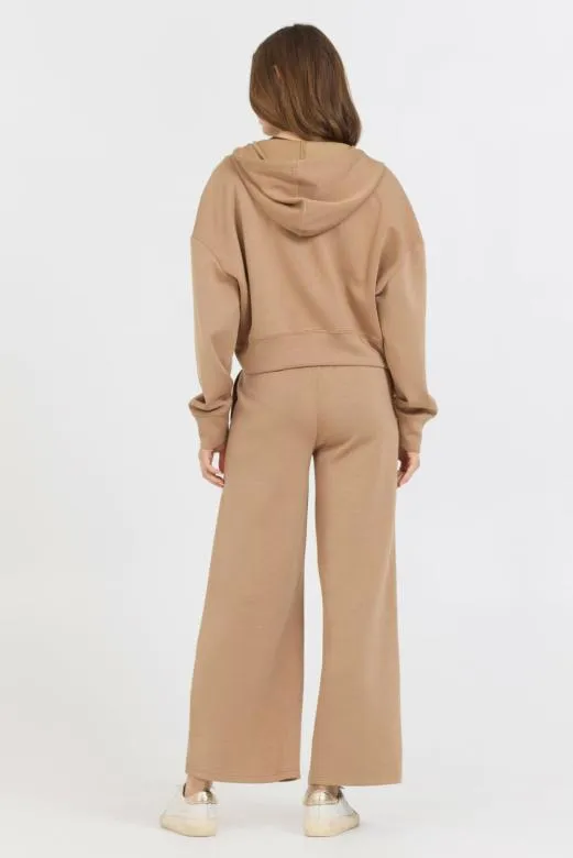 Joggers Women Vintage Havana Caramel Cloud Fleece Flare Pant Caramel