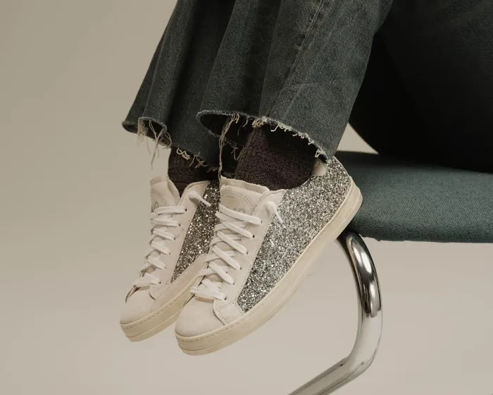 John Recycled WhiteSilver Women P448 Low Tops John Recycled WhiteSilver Women P448 Low Tops