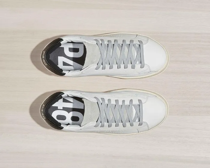 John WhiteBlack Men P448 Low Tops John WhiteBlack Men P448 Low Tops