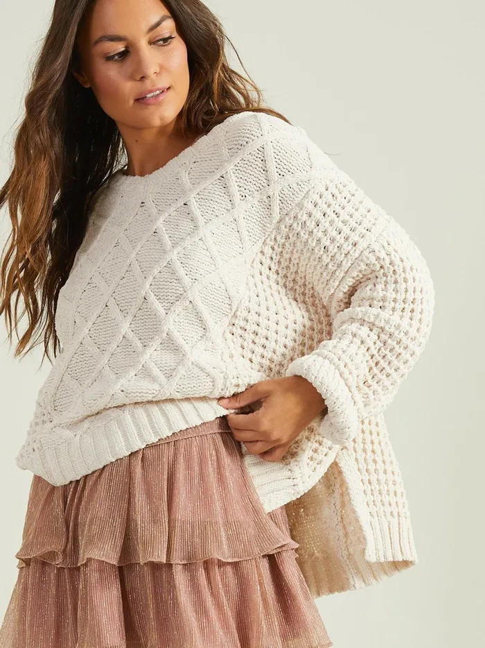 Jovie Chenille V Neck Sweater Pearl Women Altar039d State Sweaters