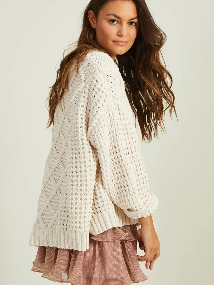 Jovie Chenille V Neck Sweater Pearl Women Altar039d State Sweaters