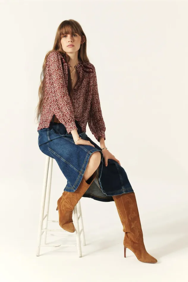 Kelani Shirt Kelani Red Women Baandsh Tops and Shirts
