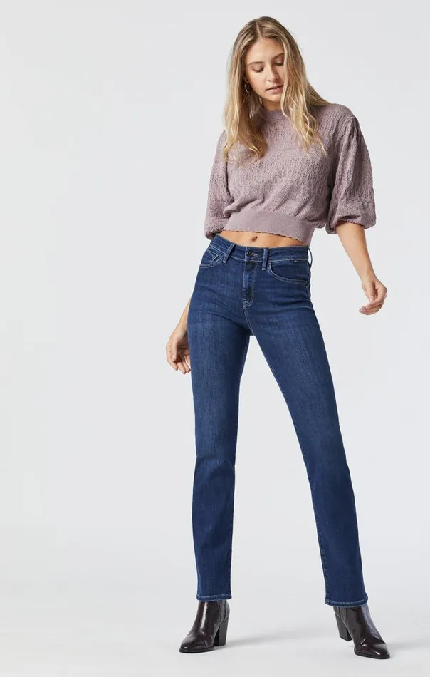 Kendra High Rise Straight Leg In Dark Blue Supersoft Women Mavi Jeans Denim