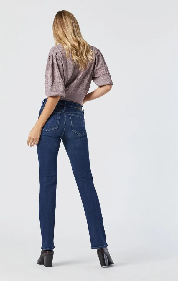 Kendra High Rise Straight Leg In Dark Blue Supersoft Women Mavi Jeans Denim