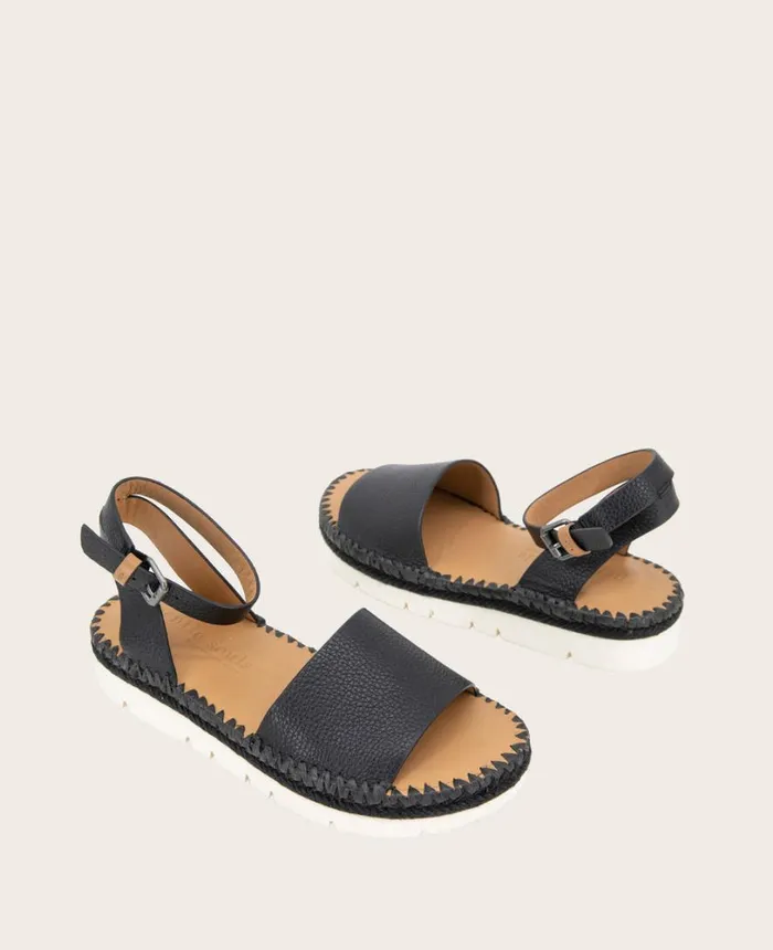 Kenneth Cole GENTLE SOULS Lucille Sandal Black Women Sandals and Wedges