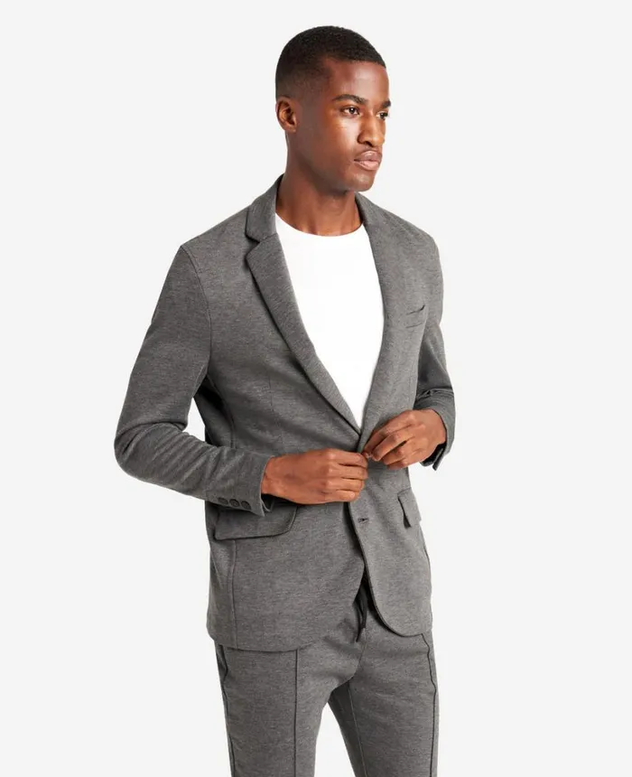 Kenneth Cole Knit Tailored Jacket Black Heather Men Suits and Suit Separates