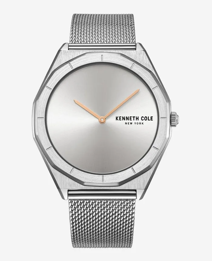 Kenneth Cole Modern Classic Slim Stainless Steel Mesh Bracelet Watch Grey Men Mens Watches