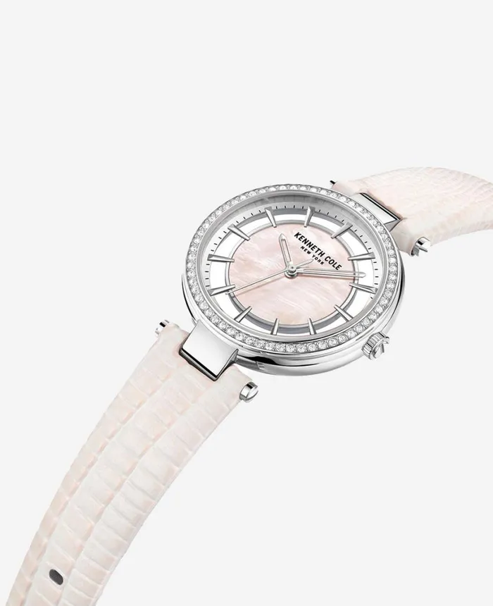 Kenneth Cole Modern Classic Slim Water Resistant Leather Strap Watch Metallic Women Womens Watches Kenneth Cole Modern Classic Slim Water Resistant Leather Strap Watch Metallic Women Womens Watches