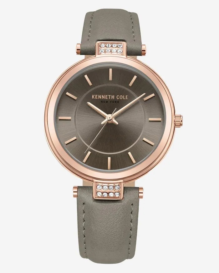 Kenneth Cole Modern Classic Strap Watch Grey Women Womens Watches