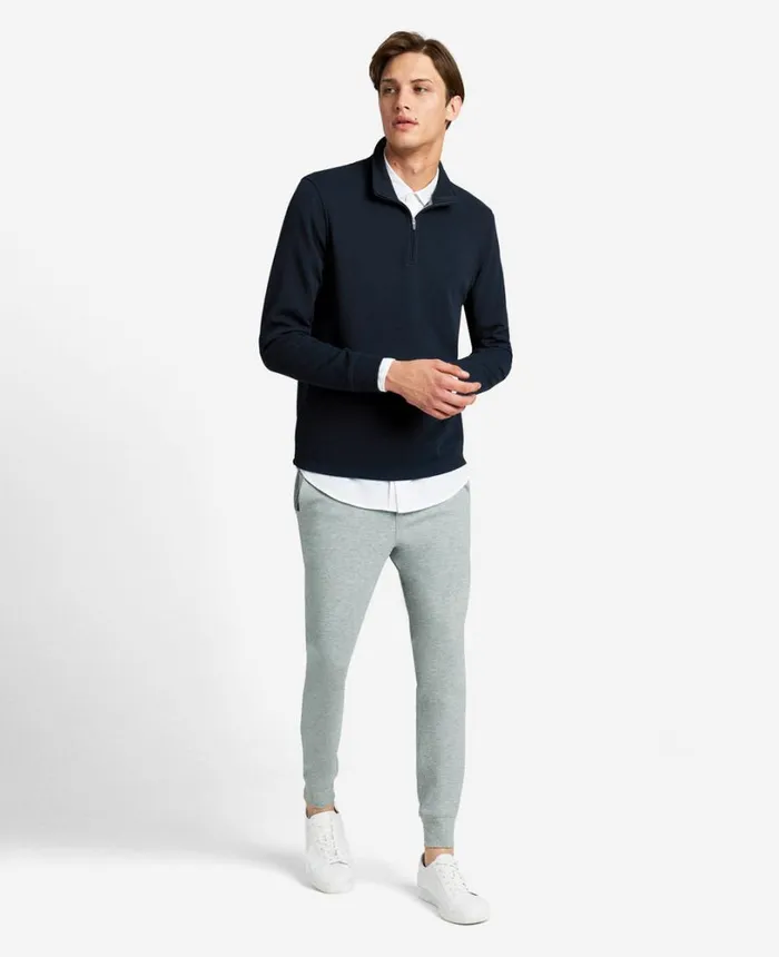 Kenneth Cole QuarterZip Knit Pullover Navy Men Sweaters Kenneth Cole QuarterZip Knit Pullover Navy Men Sweaters